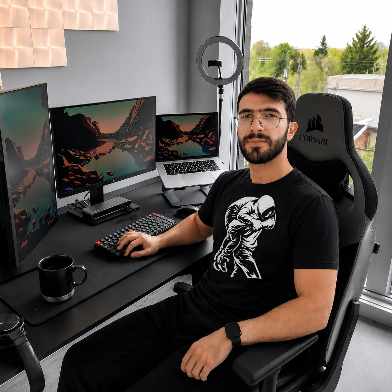 Mehdi Sekoba at his development workspace